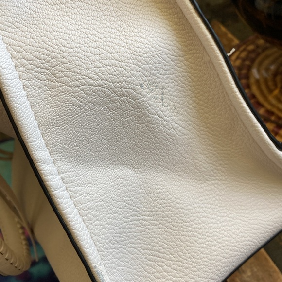 G. H. Bass & Company Leather Cream Satchel Handbag NWT - Picture 11 of 11